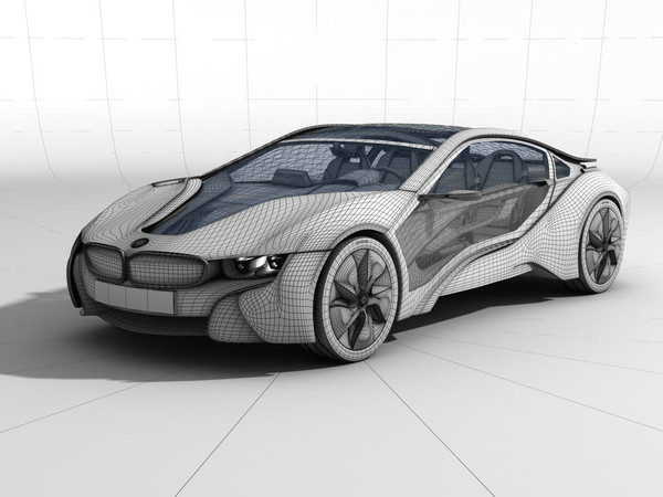 bmw i8 concept 3d model - BMW i8 Concept by vl_dm